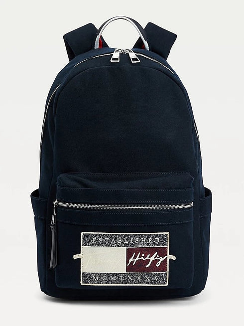 Zaino Uomo AM07789 stile retrò con firma Blu TOMMY HILFIGER- Francavilla Moda